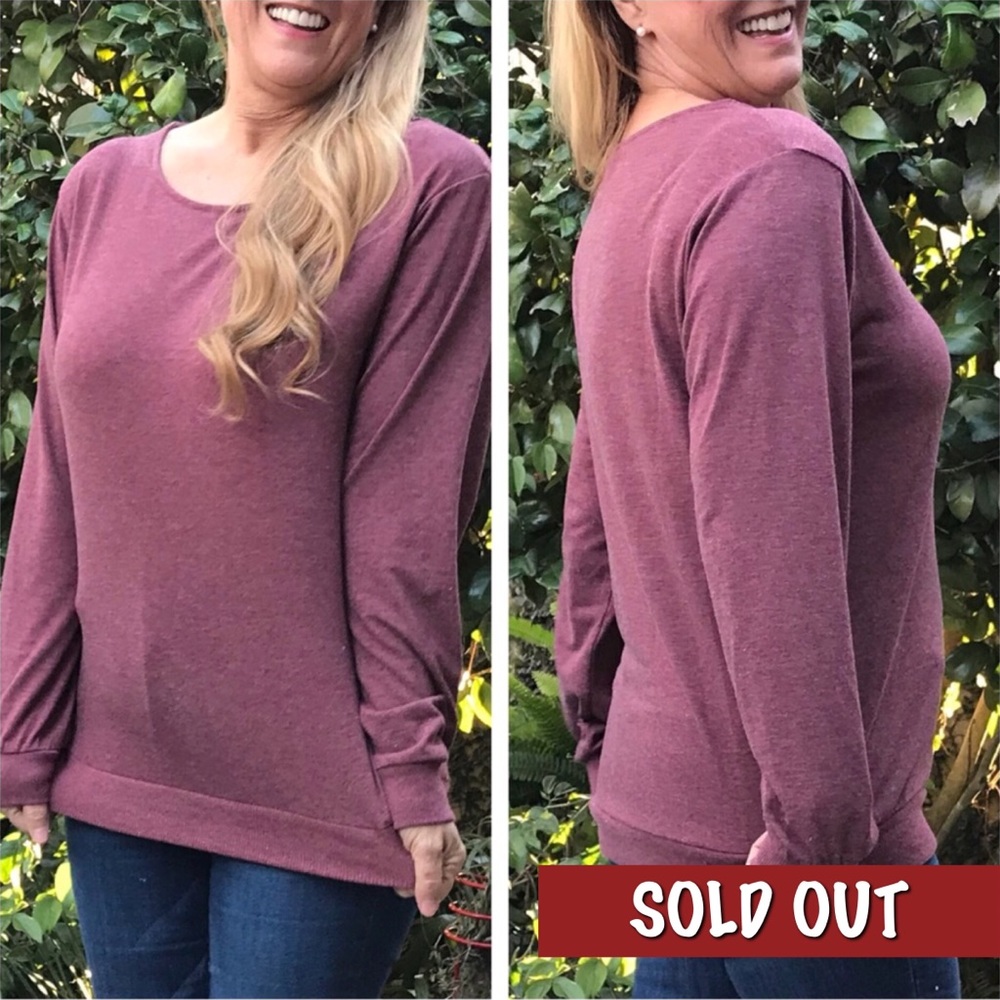 Best Seller Restock Wine Red Basic Tee - Picture 1 of 8